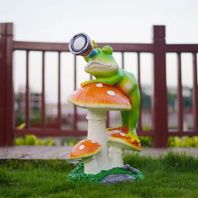 太阳能灯卡通青蛙蘑菇摆件模型幼儿园林动物照明蘑菇博鱼网页版