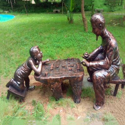 佛山下象棋人物博鱼网页版 公园下棋老人情景小品