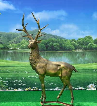 公园玻璃钢仿铜大型景观鹿博鱼网页版