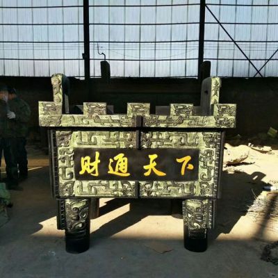 园林广场公园景观铜雕圆鼎方鼎支持定制