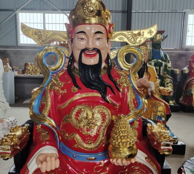 玻璃钢彩绘家居供奉财神博鱼网页版