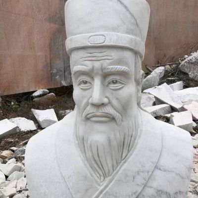 古代名人胸像大理石石头博鱼网页版摆件校园广场人物