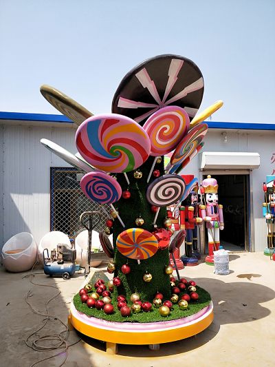 幼儿园化外仿真棒棒糖群玻璃钢博鱼网页版