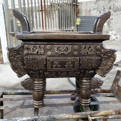大型铜雕户外景区寺庙鼎博鱼网页版