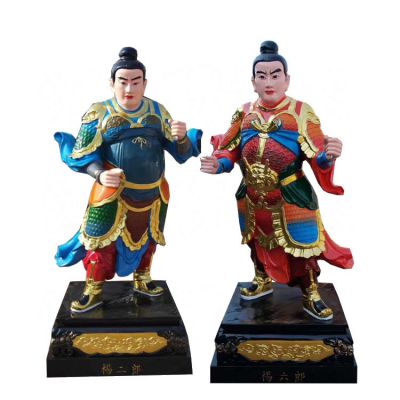 景区寺庙玻璃钢彩绘树脂哼哈二将博鱼网页版