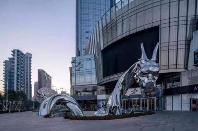 城市景观不锈钢抽象户外龙博鱼网页版
