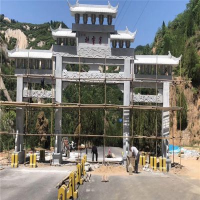 大理石石雕户外园林景观户外牌坊博鱼网页版