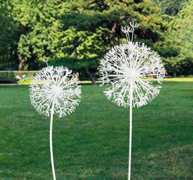 商场酒店摆放不锈钢镂空蒲公英博鱼网页版