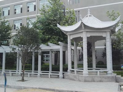学院操场大理石长廊仿古建休闲凉亭