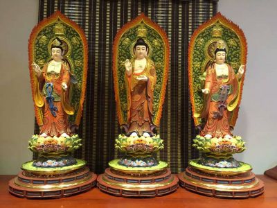 玻璃钢彩绘西方神佛三圣博鱼网页版