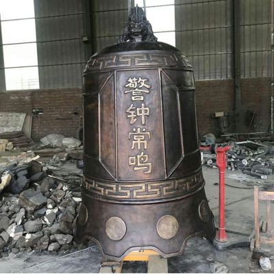 景区寺庙园林玻璃钢仿铜大型铜钟博鱼网页版