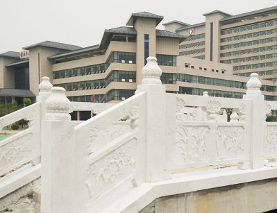 医院景观汉白玉石拱桥浮雕镂空博鱼网页版
