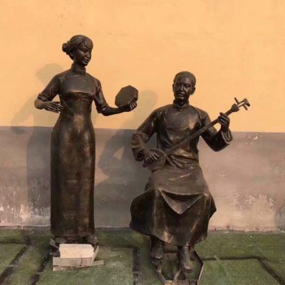 广场铸铜民俗人物景观摆件博鱼网页版