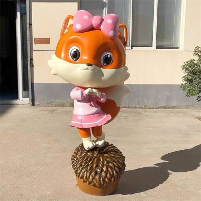 玻璃钢卡通松鼠小品博鱼网页版园林公仔摆件