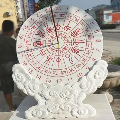 汉白玉石雕浮雕计时器日晷博鱼网页版