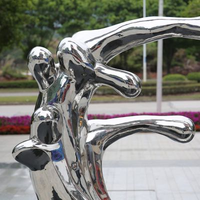 广场水景不锈钢镜面户外创意海浪浪花博鱼网页版