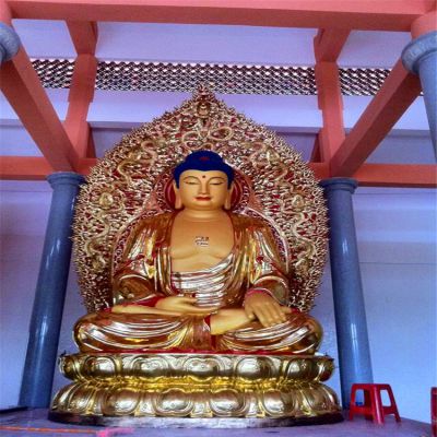 不锈钢喷金烤漆大型景观神佛三宝佛博鱼网页版
