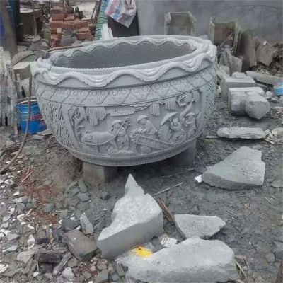 大理石石雕户外浮雕庭院养鱼种花花盆博鱼网页版