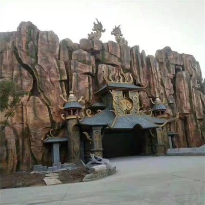游乐园玻璃钢卡通仿古建门头景观博鱼网页版