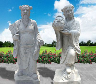 户外景区大理石石雕神佛太上老君博鱼网页版