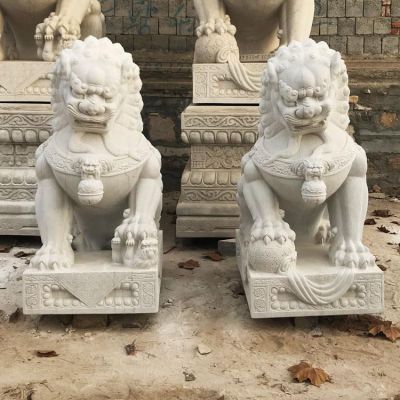 庭院门口大型石雕石材石狮子博鱼网页版