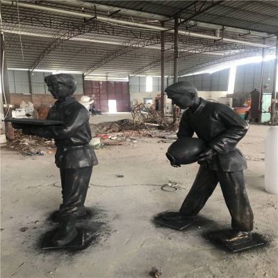 玻璃钢仿铜情景小品人物博鱼网页版