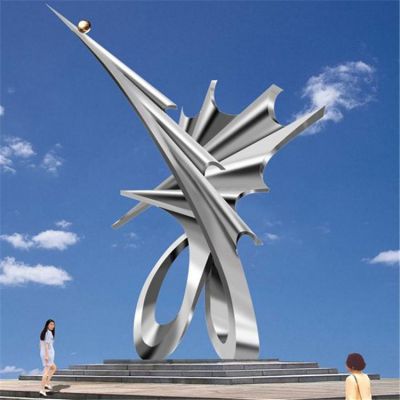 不锈钢镜面抽象创意园林景观标志摆件