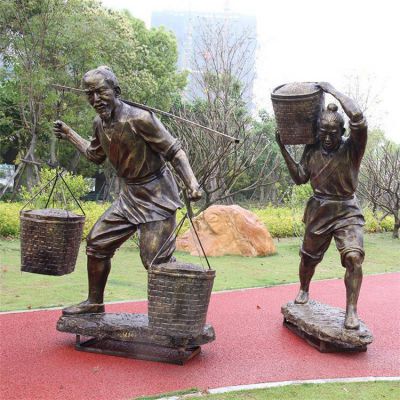 街道铜雕民俗小品农耕人物博鱼网页版