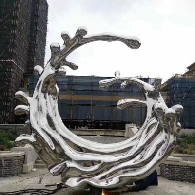 校园广场酒店门口不锈钢创意镜面户外大型景观博鱼网页版
