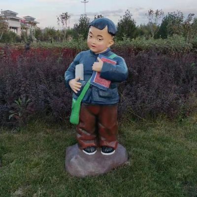 玻璃钢卡通儿童博鱼网页版摆件