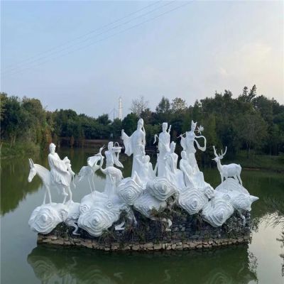 户外水景创意大理石石雕八仙过海人物博鱼网页版