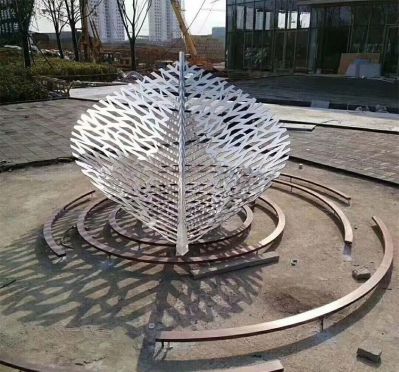 商场不锈钢镂空景观树叶博鱼网页版