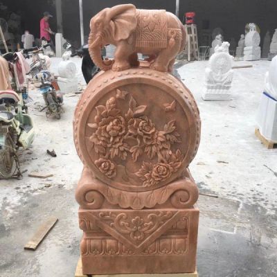 别墅四合院门口石鼓摆件  仿古石雕做旧门鼓博鱼网页版
