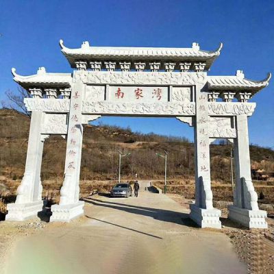 新农村石牌坊雕刻户外大型摆件博鱼网页版