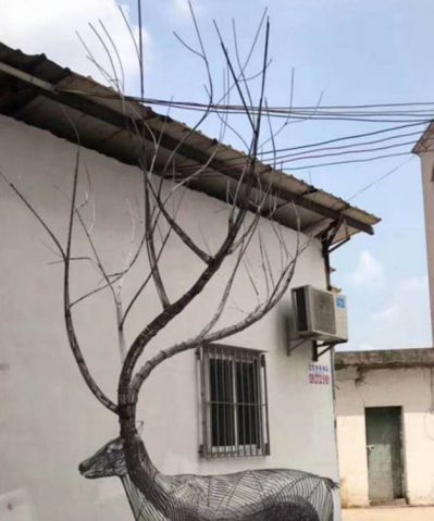 户外大型不锈钢镂空梅花鹿博鱼网页版