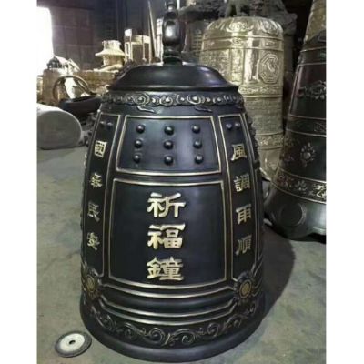玻璃钢仿铜寺庙祈福大型铜钟博鱼网页版