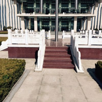 企业大门汉白玉升旗台