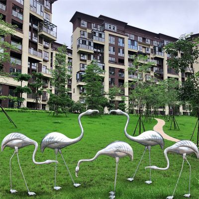 不锈钢镜面火烈鸟博鱼网页版摆件