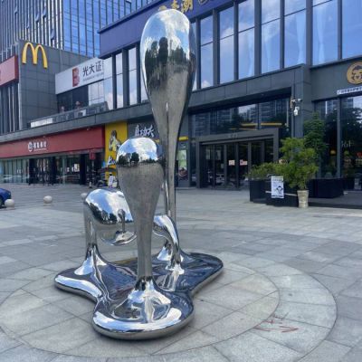 创意户外公园不锈钢水滴博鱼网页版