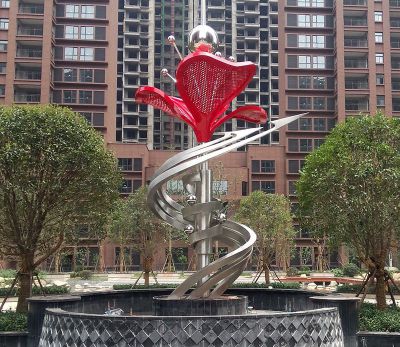 广场花园不锈钢城市花朵博鱼网页版