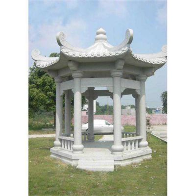 户外公园大理石石雕凉亭博鱼网页版