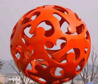 户外玻璃钢抽象运动镂空球博鱼网页版