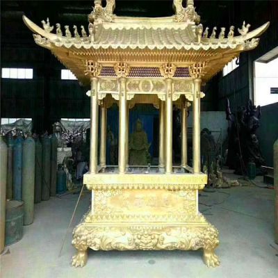 景区寺庙室内摆放铸铜浮雕小型香炉博鱼网页版