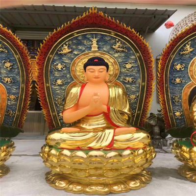 不锈钢喷金烤漆寺庙大型景观三圣博鱼网页版