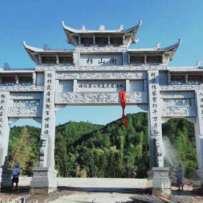 大理石石雕户外乡村大型牌坊博鱼网页版