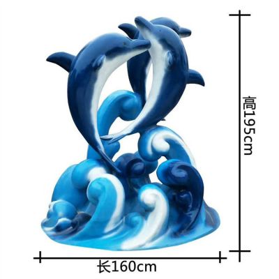 玻璃钢彩绘仿真动物景观海豚博鱼网页版