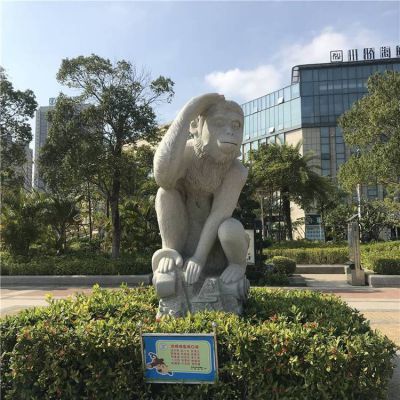 公园摆放大理石芝麻白十二生肖动物博鱼网页版