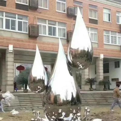 不锈钢镜面水滴水花博鱼网页版摆件
