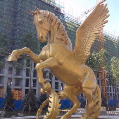 大型园林景观铜马博鱼网页版别墅庭院铜雕动物仿真