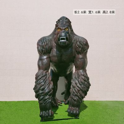 玻璃钢仿真大猩猩博鱼网页版游乐园户外装饰小品